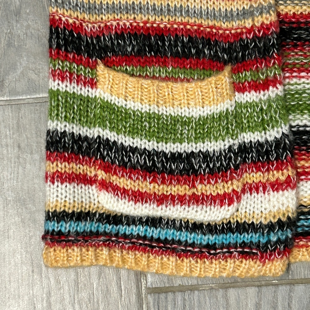 LIKE NEW! Women's Multicolored Striped Cardigan - SMALL - Picture 7 of 8
